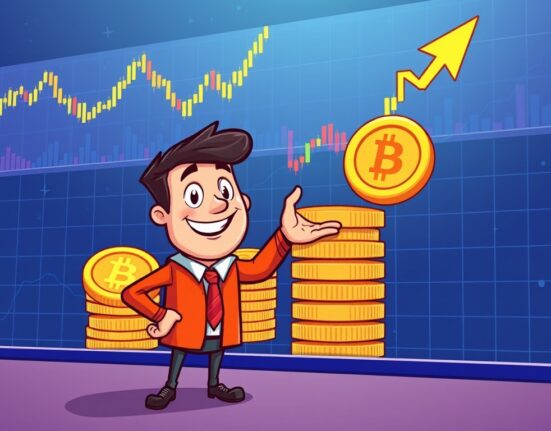 A cartoon illustration depicting eToro's move into tokenized stocks, symbolizing new digital asset investment opportunities.