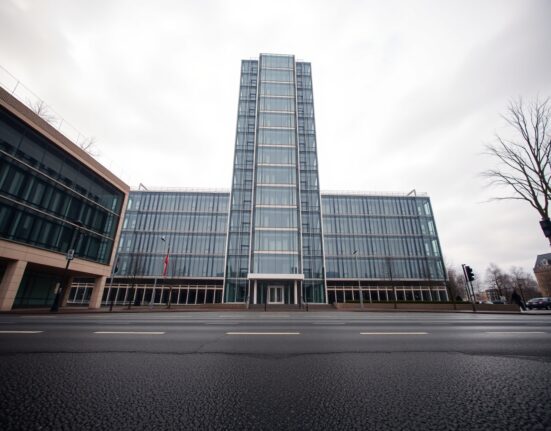 European Commission headquarters in Brussels under overcast sky