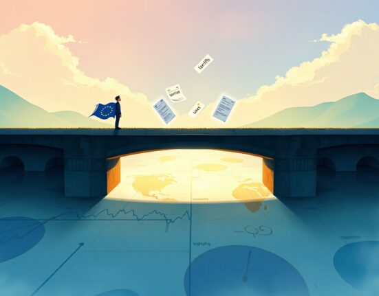 EU tariff uncertainty analysis showing economic impact of new US trade measures on international markets