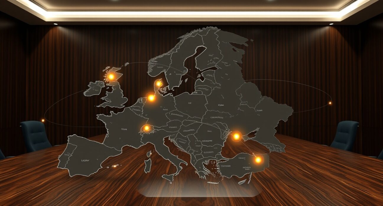 Geopolitical map analysis of EU strategic challenges with Ukraine and transatlantic relations in 2025