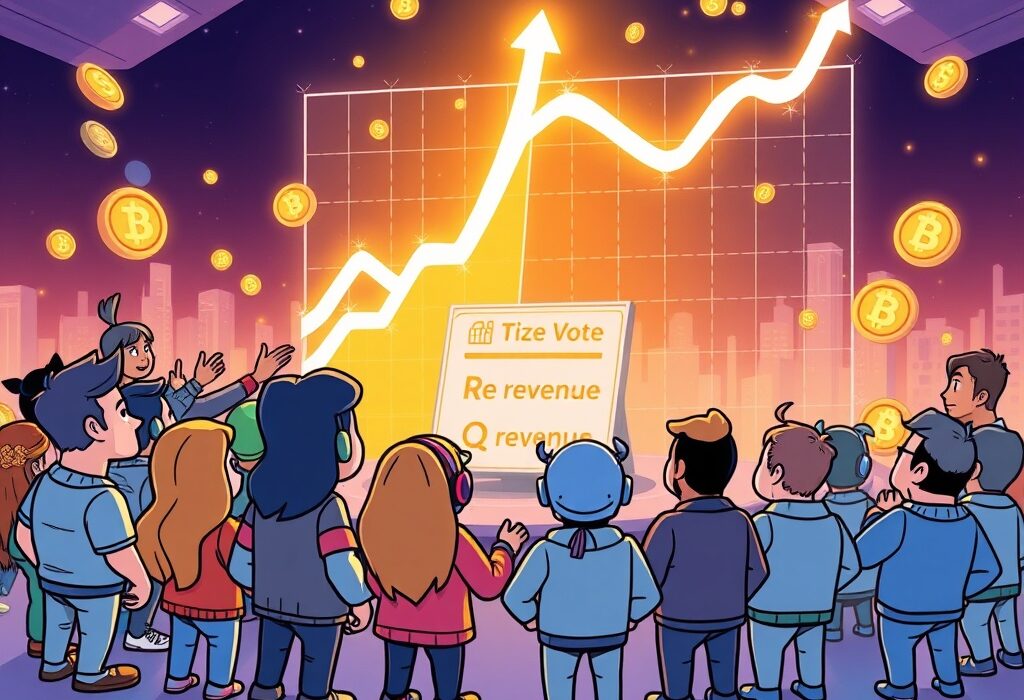 A cartoon illustration depicting Euler DAO members making a strategic decision to boost protocol revenue through fee adjustments.
