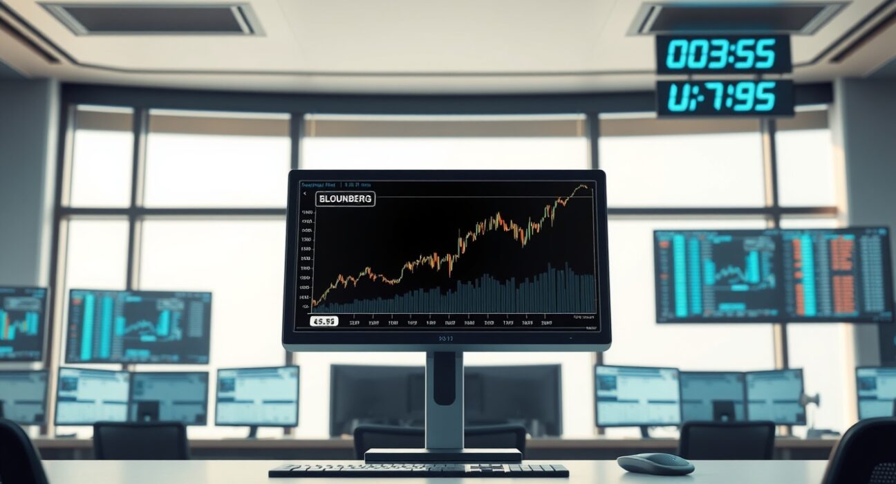 EUR/CHF currency pair chart analysis on professional trading terminal after Eurozone inflation data release