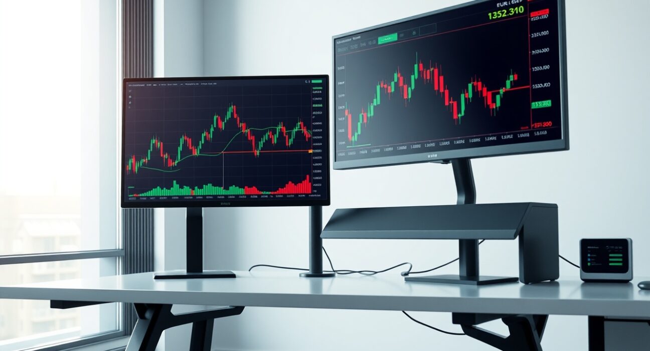 Professional trading desk analysis of the EUR/GBP exchange rate chart showing key resistance.