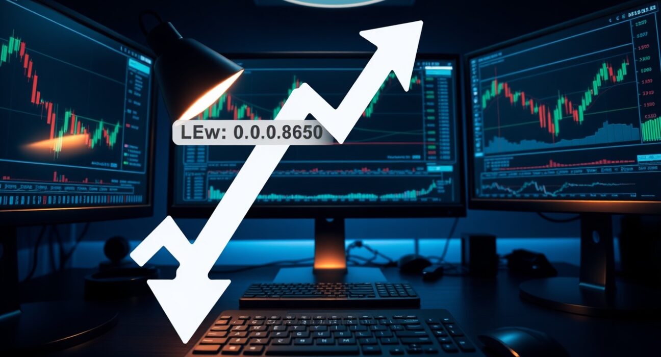 EUR/GBP chart showing a sharp decline to 0.8650 after strong UK PMI data release
