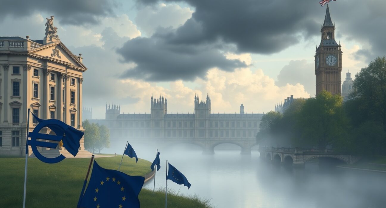 EUR/GBP exchange rate analysis showing Euro strength against British Pound amid political uncertainty