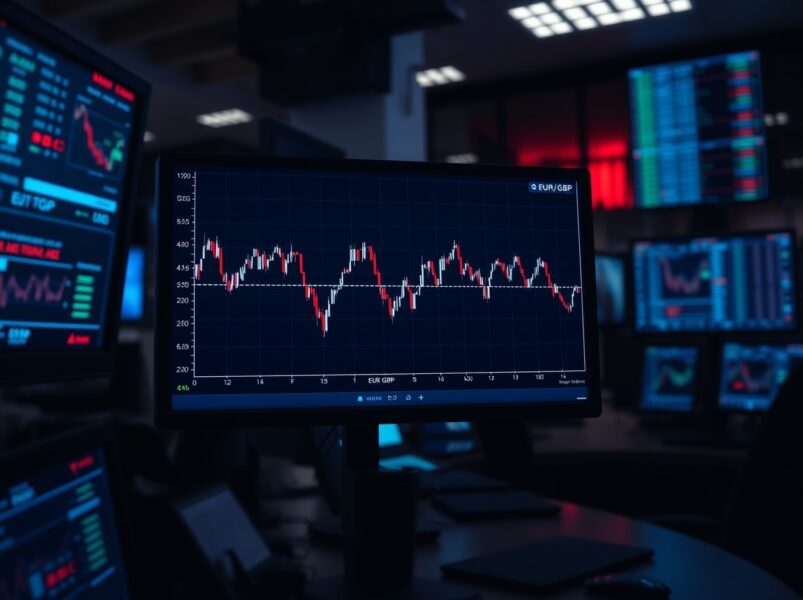 EUR/GBP chart showing a head and shoulders pattern with downside risks as analyzed by Societe Generale