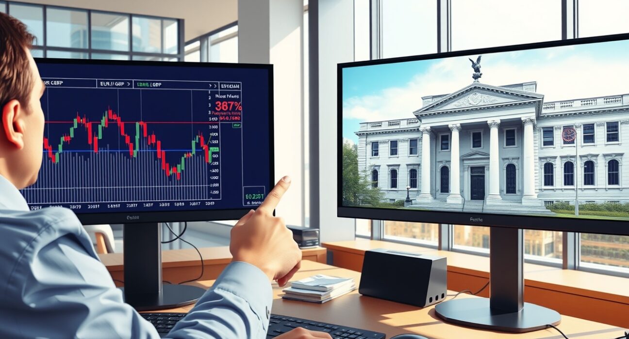 EUR/GBP currency trading analysis showing Bank of England policy impact versus Eurozone data
