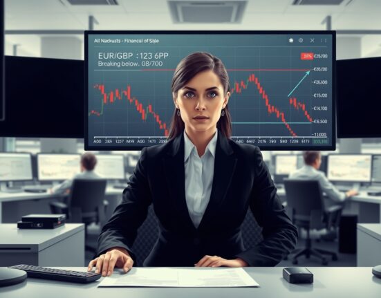 Analyst monitoring EUR/GBP exchange rate falling below 0.8700 on UK economic data.