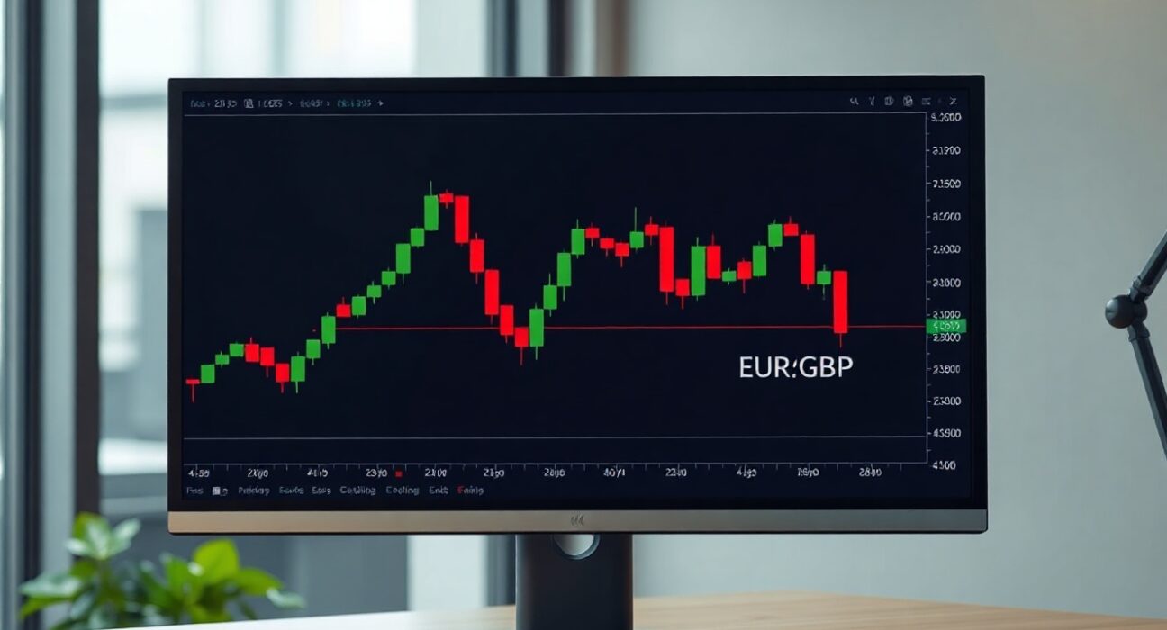 EUR/GBP candlestick chart showing stalled recovery below 0.8655 resistance level