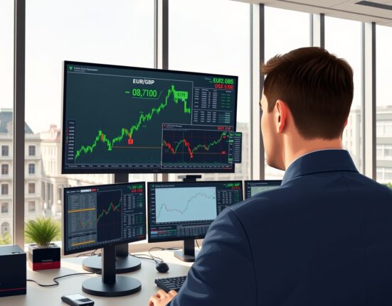 EUR/GBP exchange rate analysis showing currency pair resilience above 0.8700 level