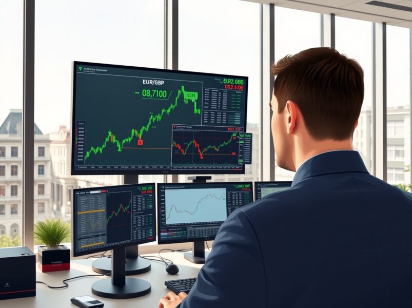 EUR/GBP exchange rate analysis showing currency pair resilience above 0.8700 level