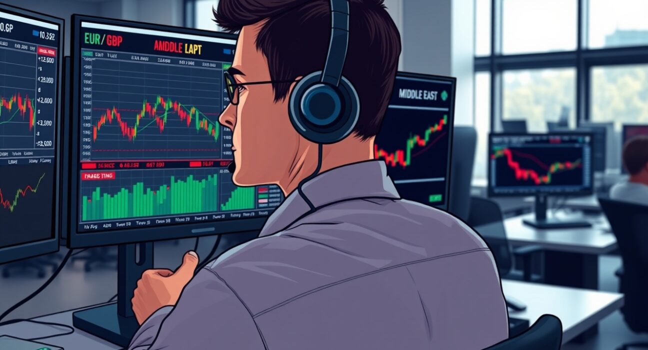 EUR/GBP trading analysis showing impact of Middle East tensions on Euro and Pound exchange rates