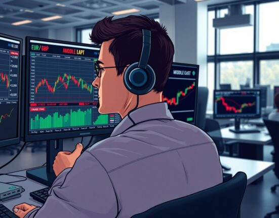 EUR/GBP trading analysis showing impact of Middle East tensions on Euro and Pound exchange rates