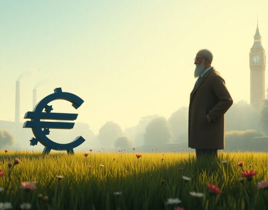 EUR/GBP currency pair falls after weak Eurozone industrial production data impacts the euro.