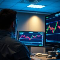 Trader analyzing EUR/GBP charts near 0.8644 resistance level