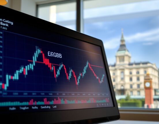 EUR/GBP forex chart showing range-bound trading with UK data supporting the Pound before ECB and BoE meetings