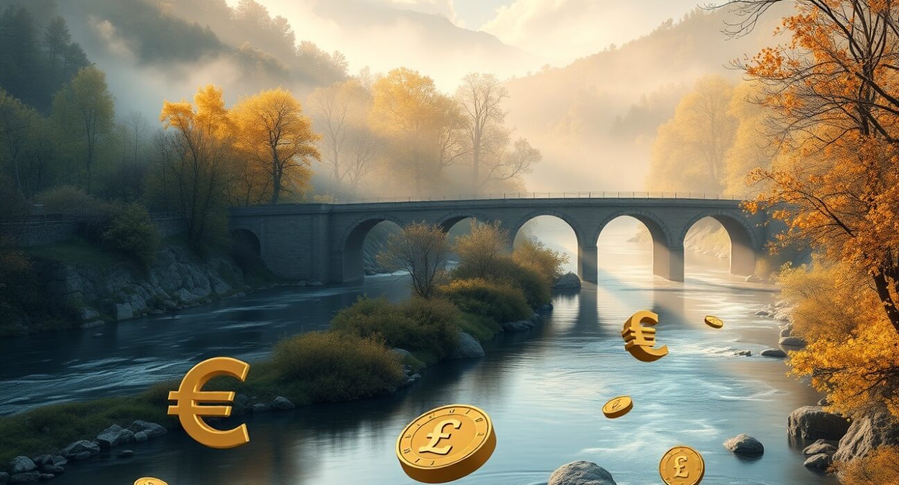 EUR/GBP currency pair analysis showing parallel movement between Euro and British Pound