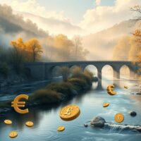 EUR/GBP currency pair analysis showing parallel movement between Euro and British Pound