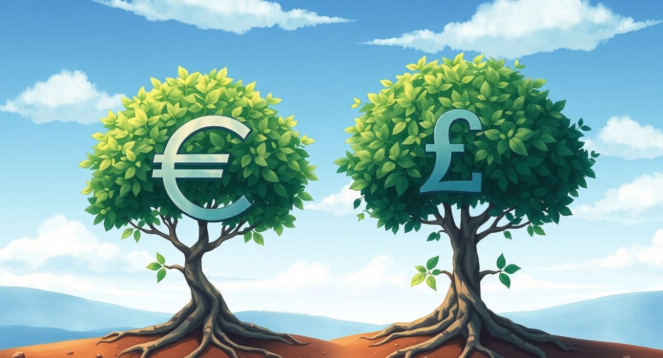EUR/GBP currency pair analysis with Eurozone CPI and German GDP data implications for forex traders