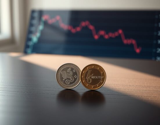 EUR/GBP forex chart showing stalled movement below 0.8680 after strong UK Retail Sales data