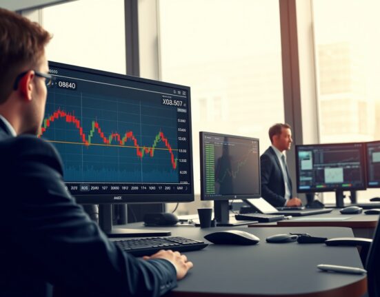 Forex trading chart showing the EUR/GBP exchange rate ahead of Bank of England and ECB policy announcements.