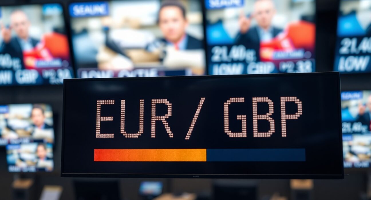 EUR/GBP exchange rate steady on trading board amid geopolitical news