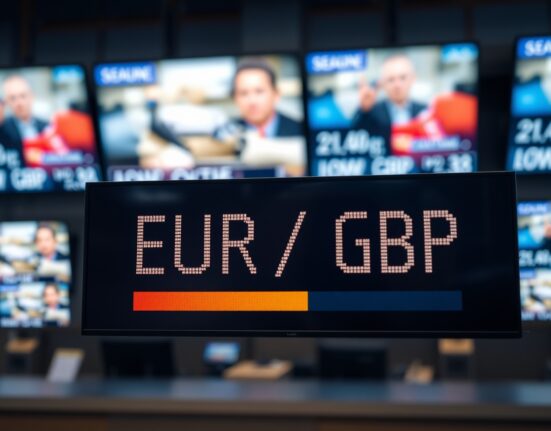 EUR/GBP exchange rate steady on trading board amid geopolitical news