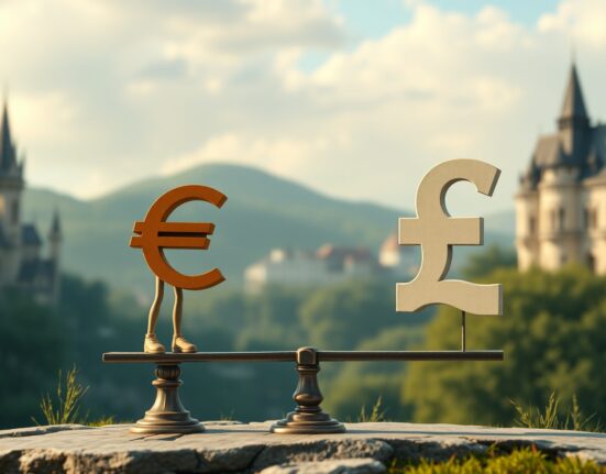 EUR/GBP currency pair weakening as UK economic data outperforms Eurozone indicators