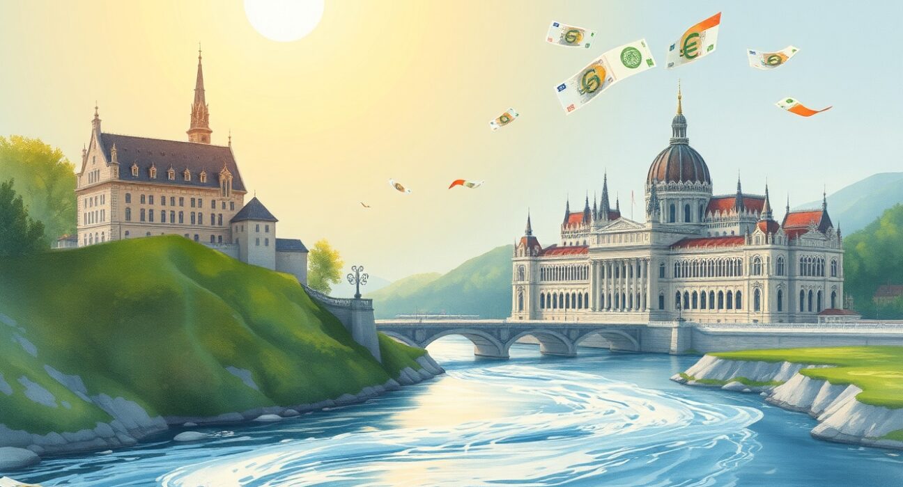 Technical analysis of EUR/HUF exchange rate showing pre-cut strength patterns and limited downside risks