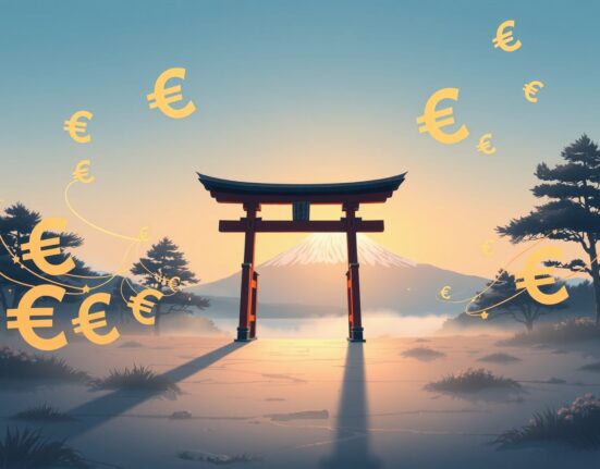 EUR/JPY currency pair decline as Japanese Yen gains strength from US trade uncertainty.