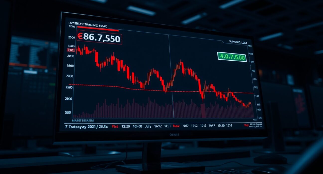 EUR/JPY forex chart showing a sharp decline amid Middle East geopolitical uncertainty and market risk aversion.