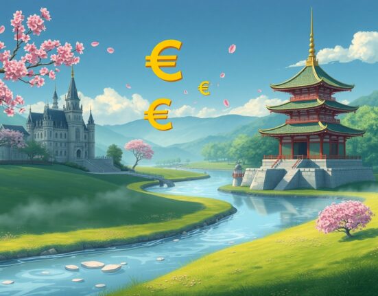 EUR/JPY forecast analysis showing Euro and Yen currency relationship with technical indicators