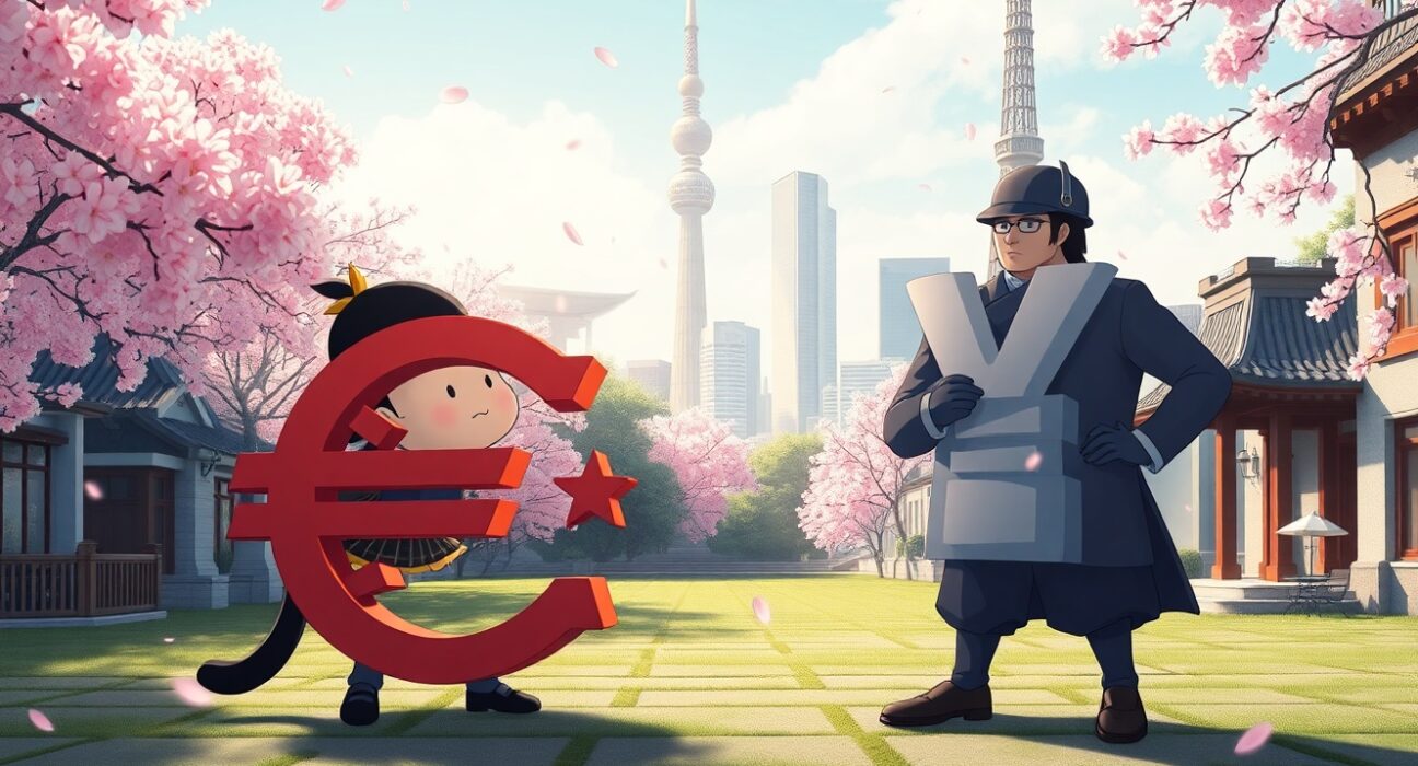 EUR/JPY currency pair analysis showing Yen strength against Euro after political and central bank developments