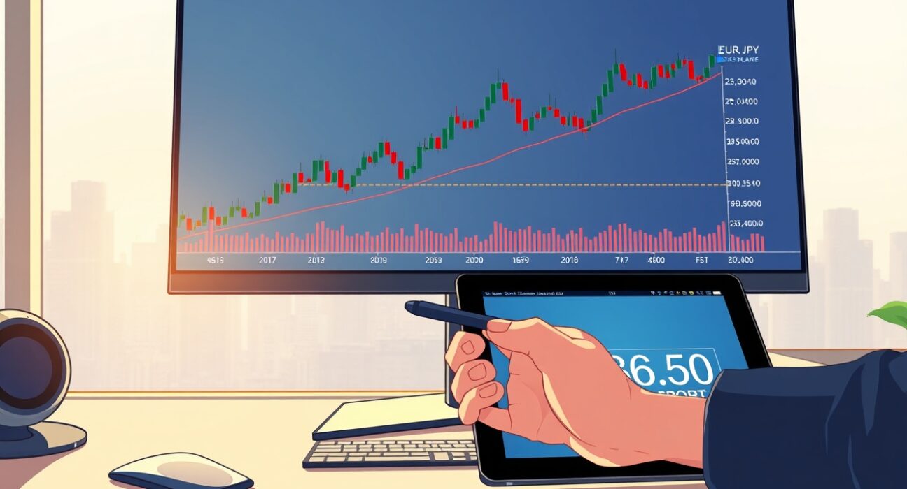 EUR/JPY price forecast chart showing price action above 186.50 support testing the nine-day EMA barrier