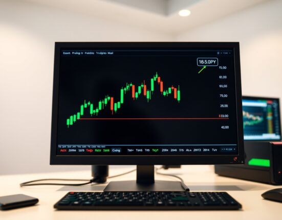EUR/JPY candlestick chart showing bullish momentum near 185.00 level on a trading screen