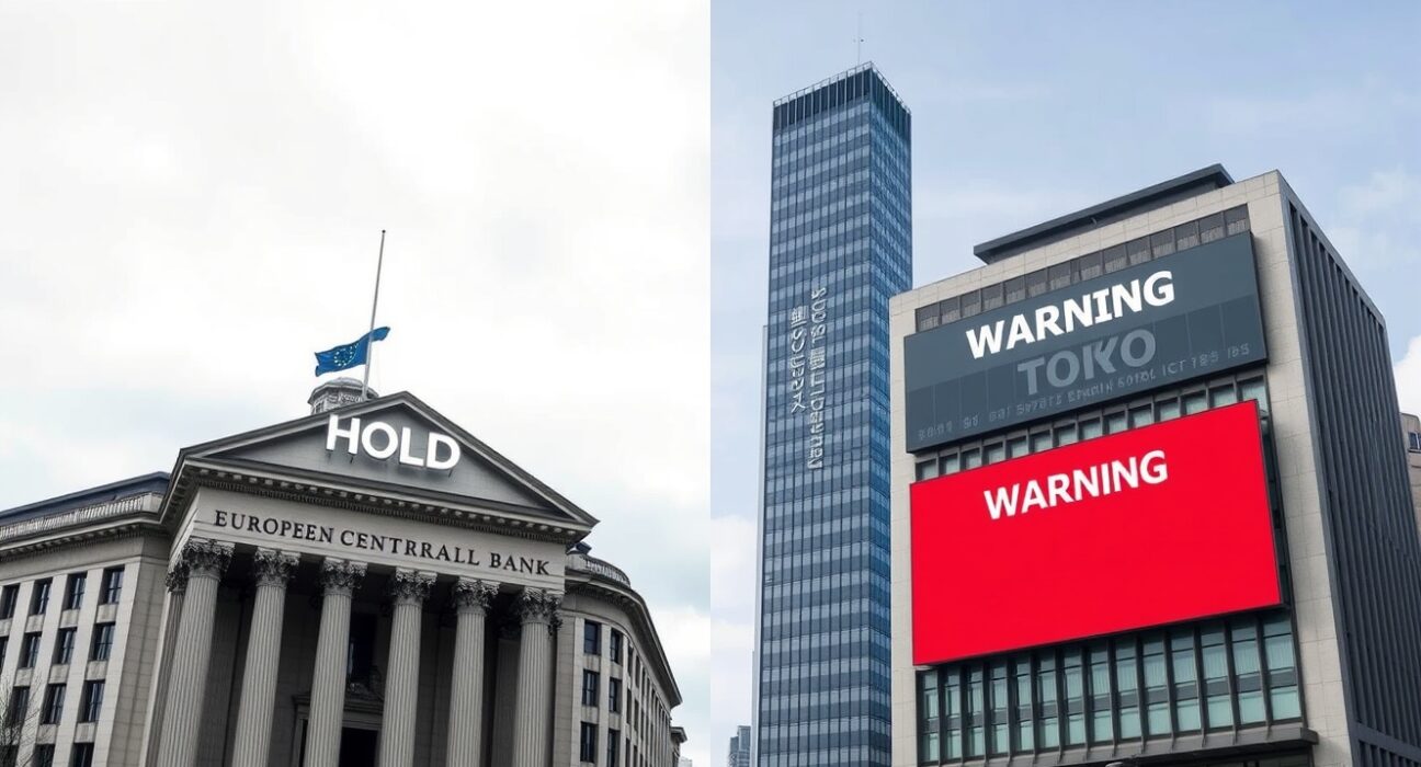 EUR/JPY retreats as ECB holds rates and Japan escalates intervention warnings, highlighting monetary policy divergence.