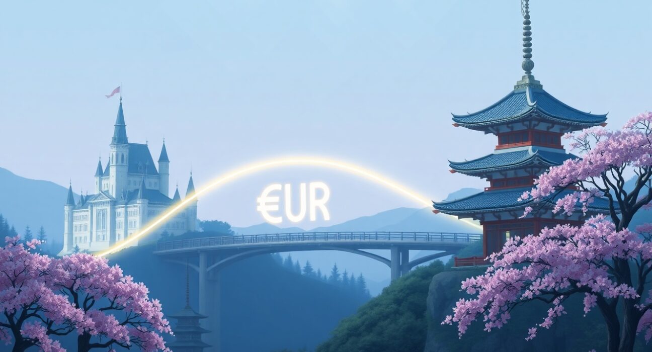 EUR/JPY exchange rate analysis showing Euro strength against Yen despite monetary policy shifts.