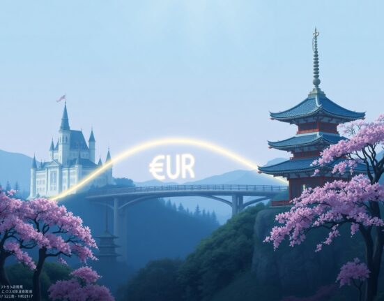 EUR/JPY exchange rate analysis showing Euro strength against Yen despite monetary policy shifts.