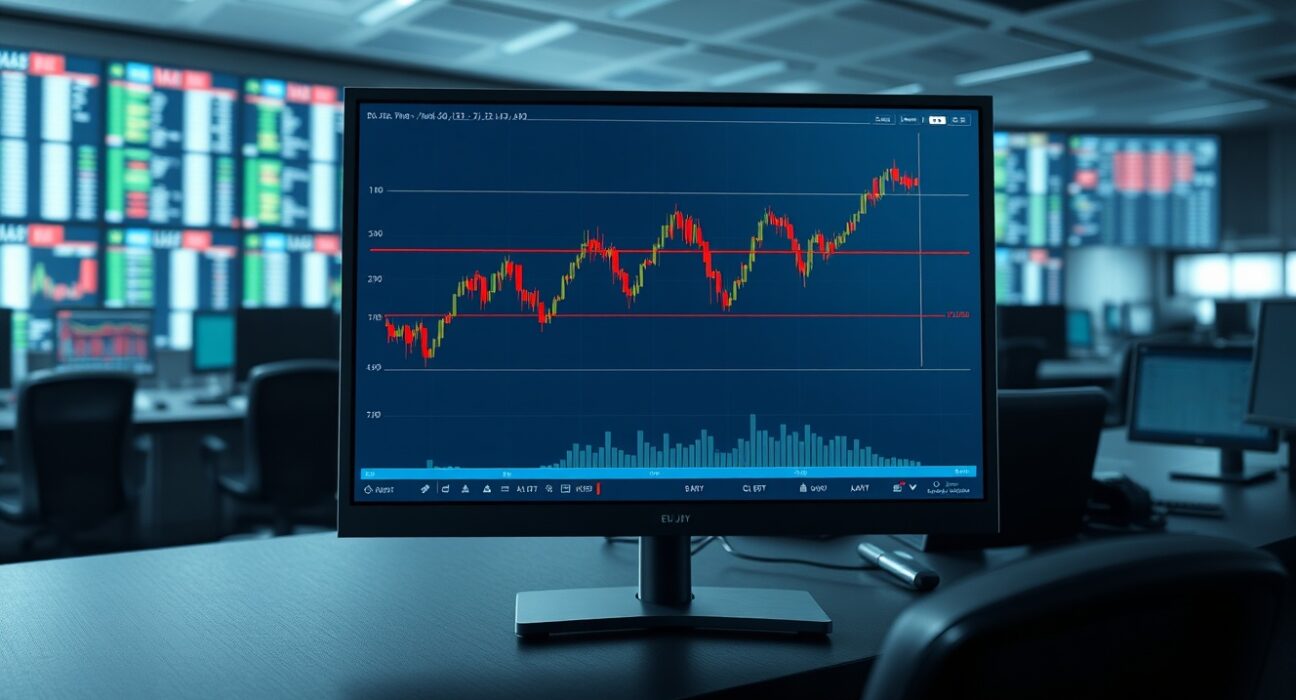 EUR/JPY currency pair trading chart showing sideways movement ahead of central bank decisions