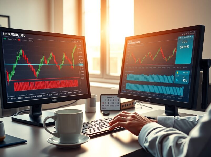 EUR/USD staje przed kluczowym testem: opór 200-dniowej średniej kroczącej przedważnym publikacją wskaźnika CPI w USA