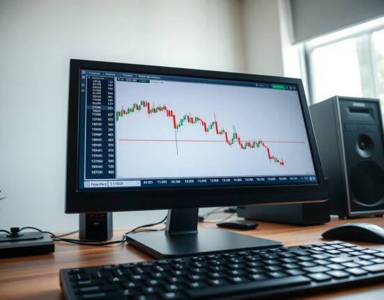 EUR/USD forex chart showing breakdown below 1.1655 support level on a trading monitor