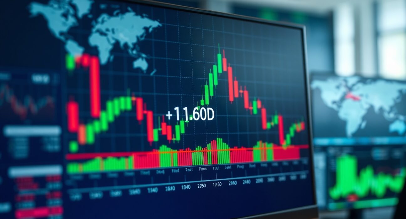 EUR/USD forex chart consolidating above 1.1600 level on a trading screen