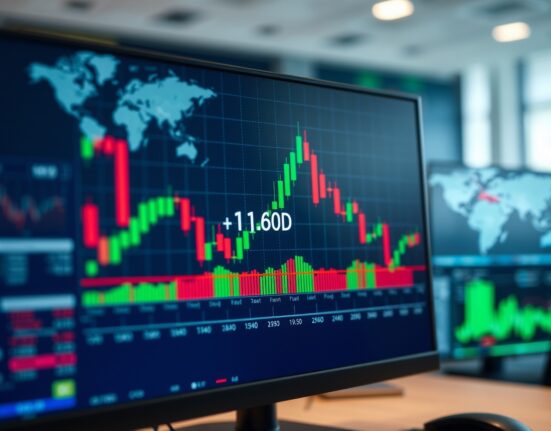 EUR/USD forex chart consolidating above 1.1600 level on a trading screen