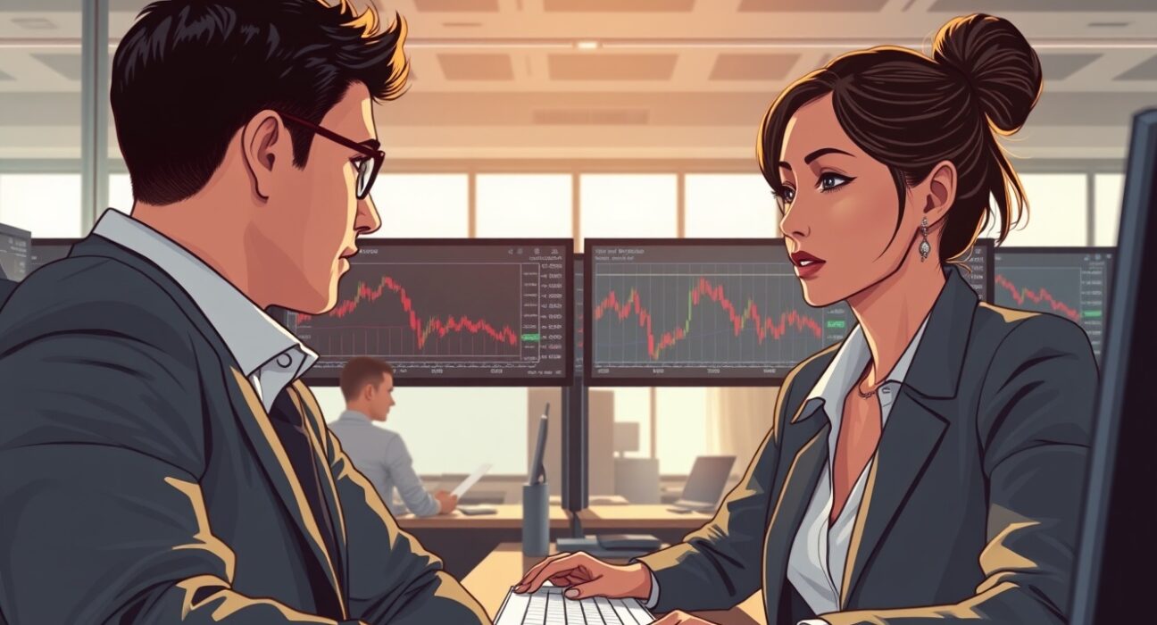 Financial analysts monitor EUR/USD exchange rate charts as the US Dollar gains strength in currency markets.