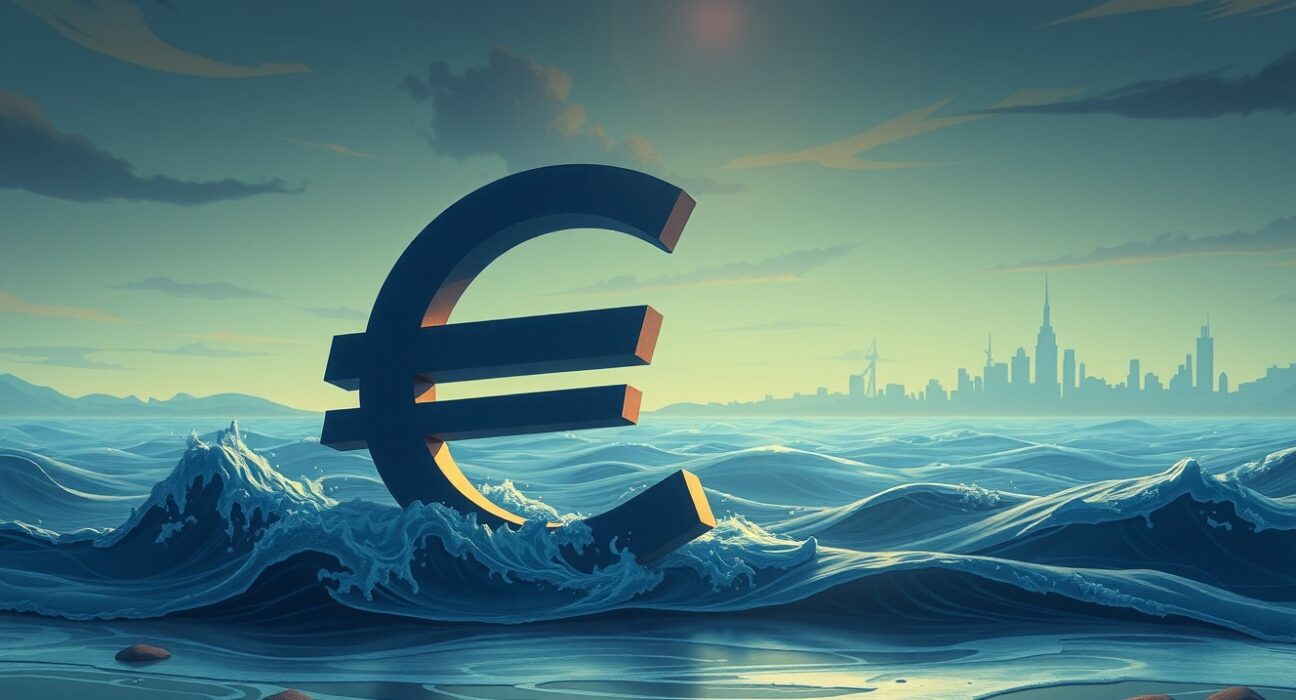EUR/USD currency pair analysis showing risk from oil market shock impacting exchange rate.