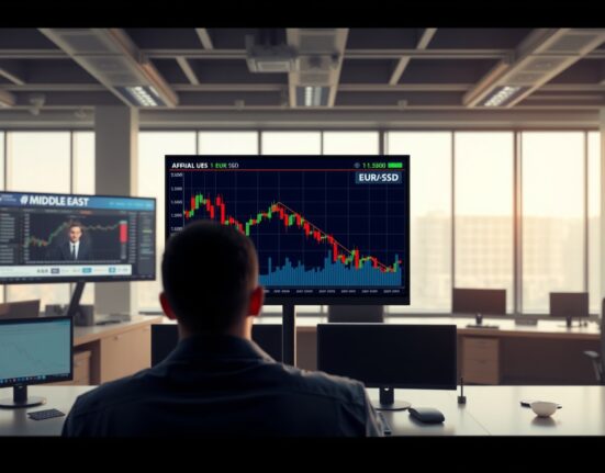EUR/USD forex chart analysis showing decline amid US jobs data and geopolitical tensions.