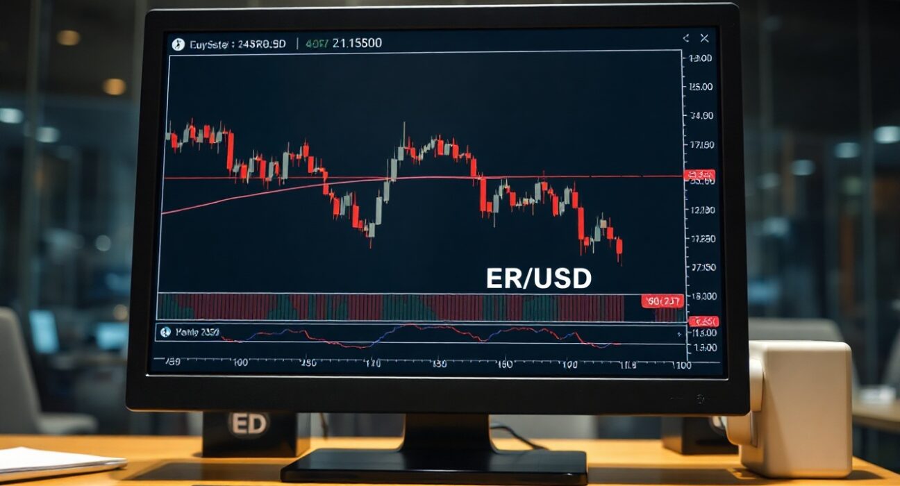 EUR/USD chart showing fading bullish momentum with focus on 1.1500 support level