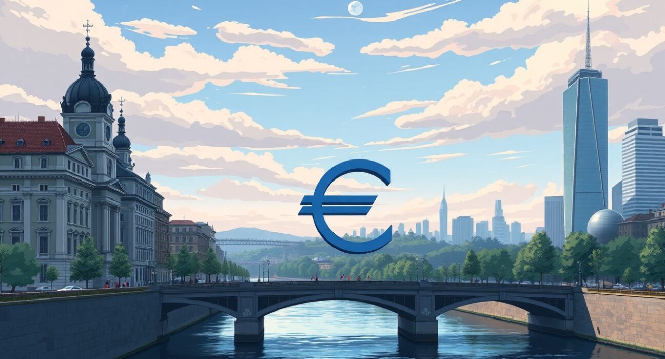 EUR/USD currency pair declining after Federal Reserve signals tighter monetary policy.