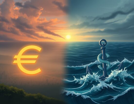 EUR/USD currency pair analysis showing US dollar strength versus euro during geopolitical risk and high inflation.