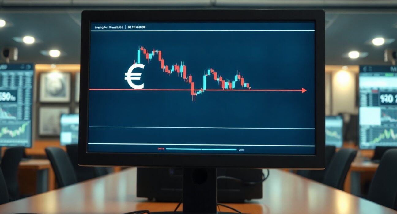 EUR/USD price chart showing flat trading below the 100-day SMA